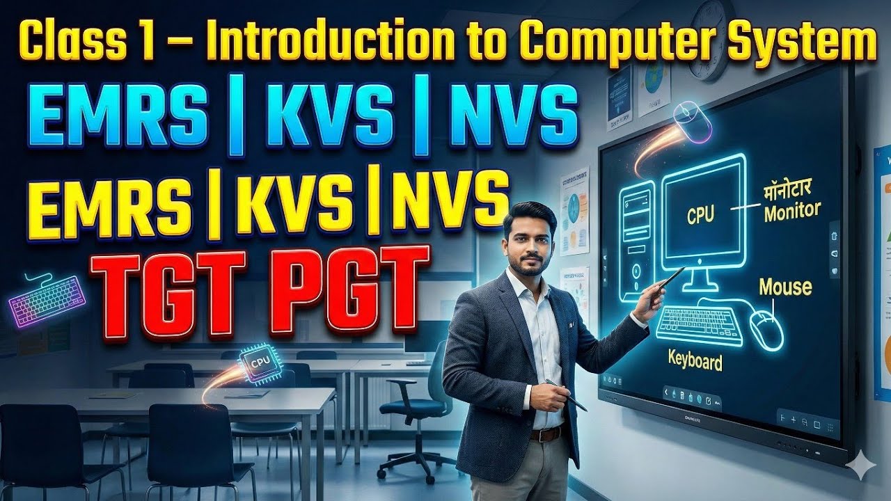 EMRS/KVS/NVS COMPUTER SCIENCE TGT PGT CLASS 1 - Introduction Computer System 
