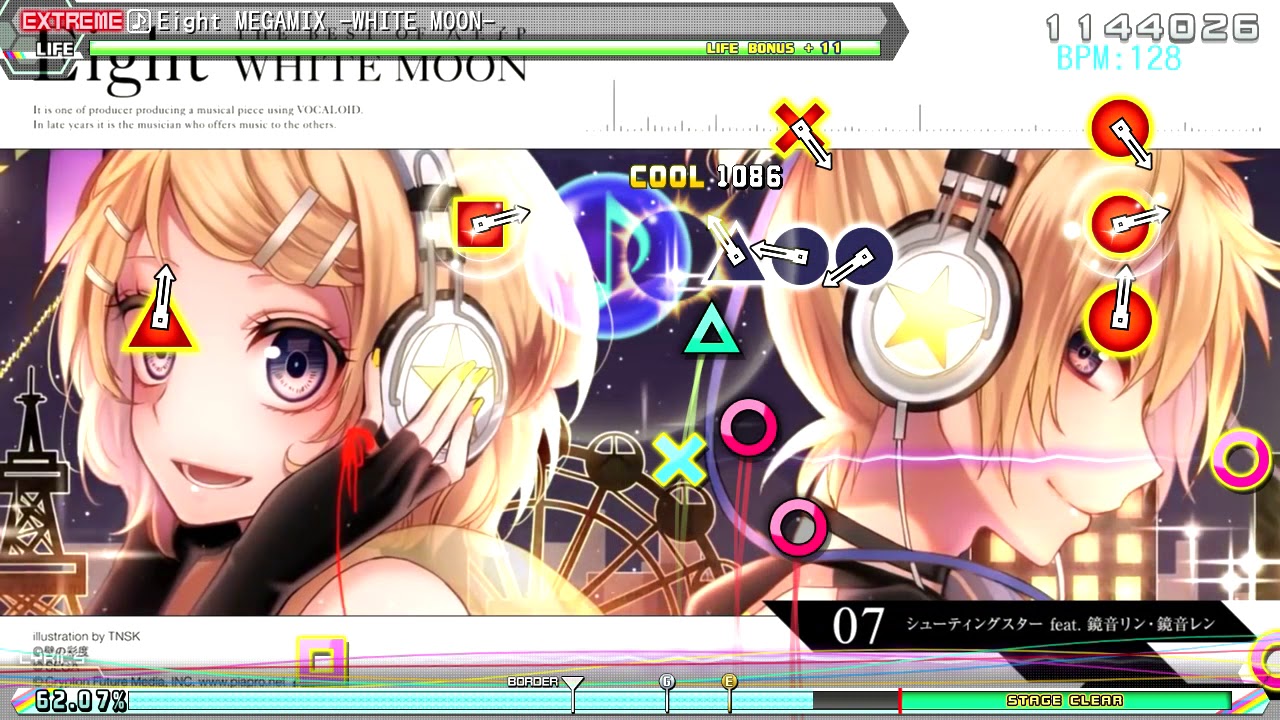 (60th PPD chart) Hachioji P - Eight MEGAMIX -WHITE MOON-  Extreme (☆8) Autoplay
