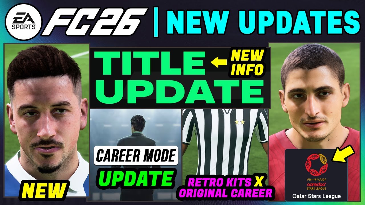 EA FC 26 NEWS | NEW CONFIRMED Title Update, Real Faces & Career Mode Updates ✅