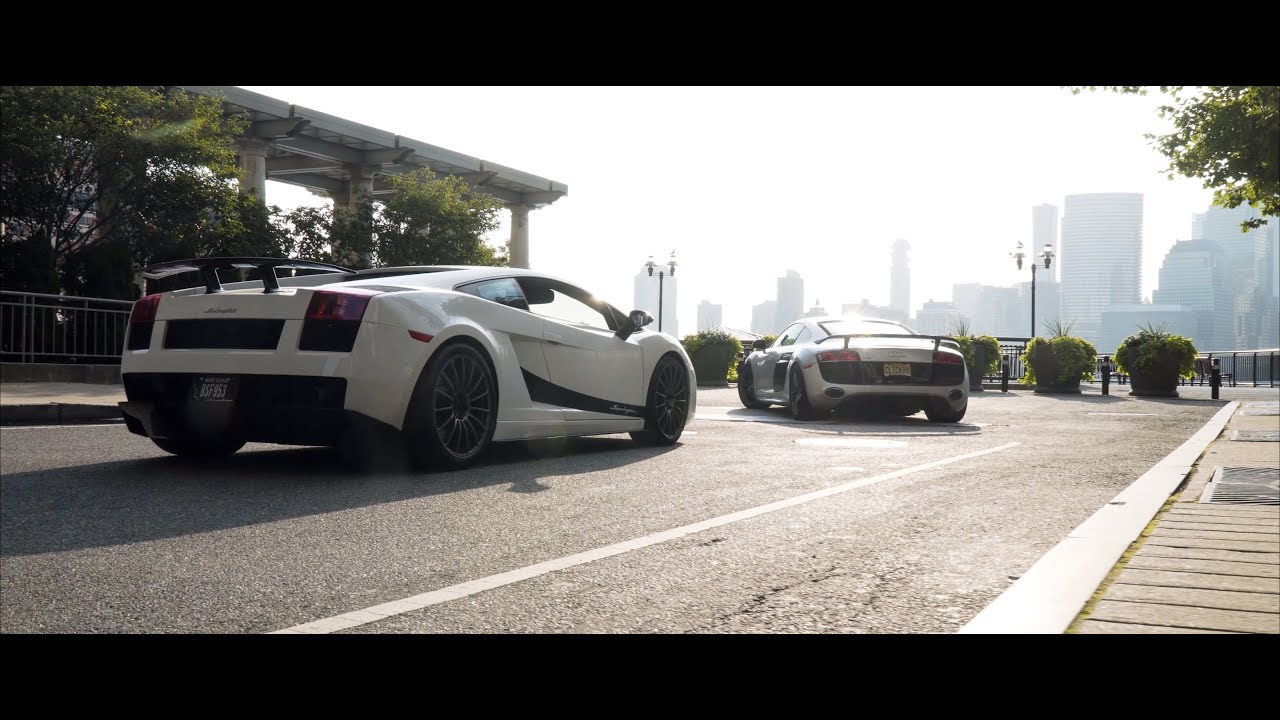 Downtown (4K) | V10 R8 and Gallardo Superleggera