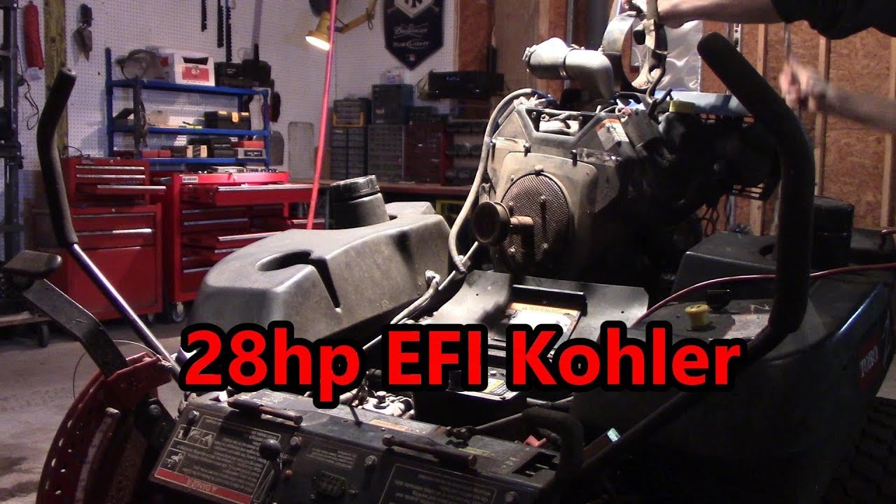 Ремонт двигателя EFI Kohler мощностью 28 л.с. Toro z master