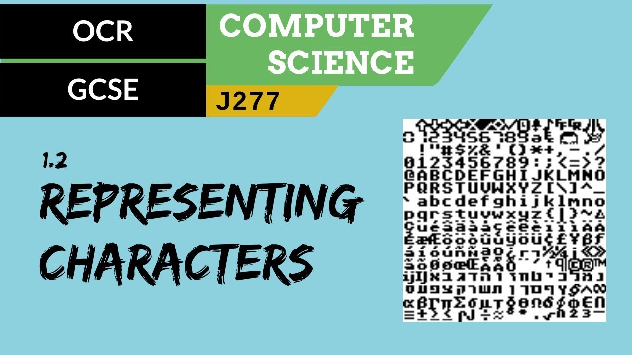 19. OCR GCSE (J277) 1.2 Representing characters