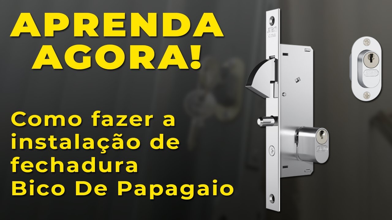 Como colocar fechadura bico de papagaio