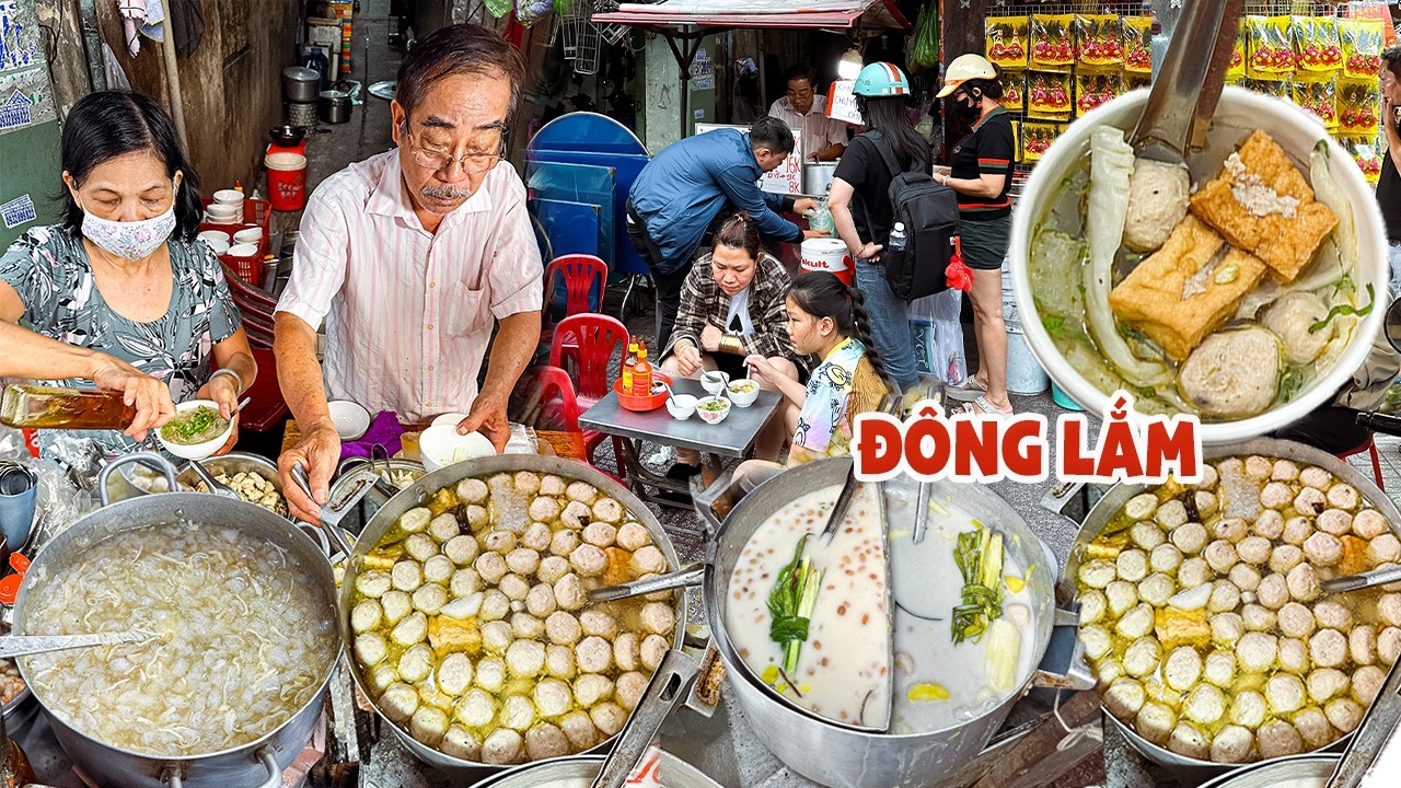 Xe Đậu Hủ Bò Viên đông đen của cô chú lớn tuổi, có 16 ngàn mà mãi không chịu tăng giá