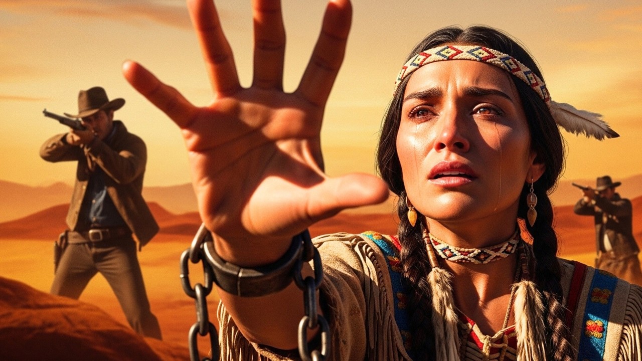 Enchaînée et vendue, l’apache women murmura au cowboy : sauve-moi