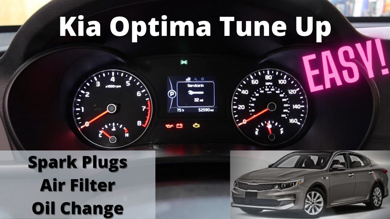 Fourth Gen 2015-2020 Kia Optima 2.4L GDI Tune Up! Spark Plugs, Air Filter, and Oil Change