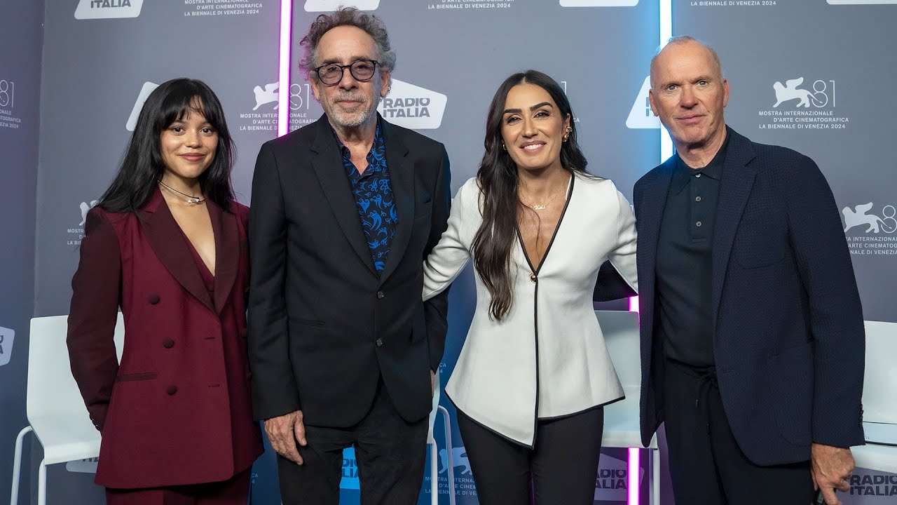 Intervista a Tim Burton , Jenna Ortega e Michael Keaton | #venezia81