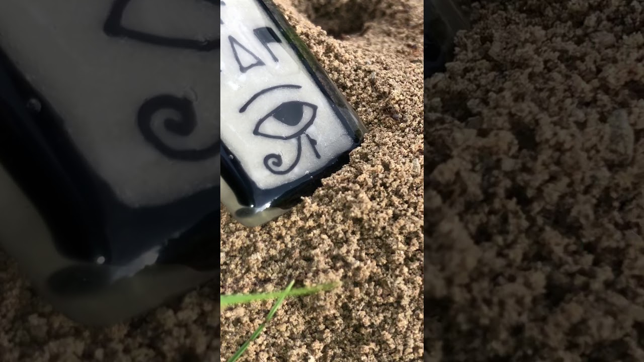 Takoda Madrona Hieroglypic Glass Pendant