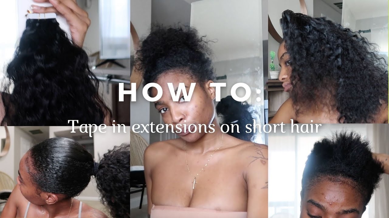 How to Apply & Style Tape in Extensions on SHORT HAIR by Yourself!!