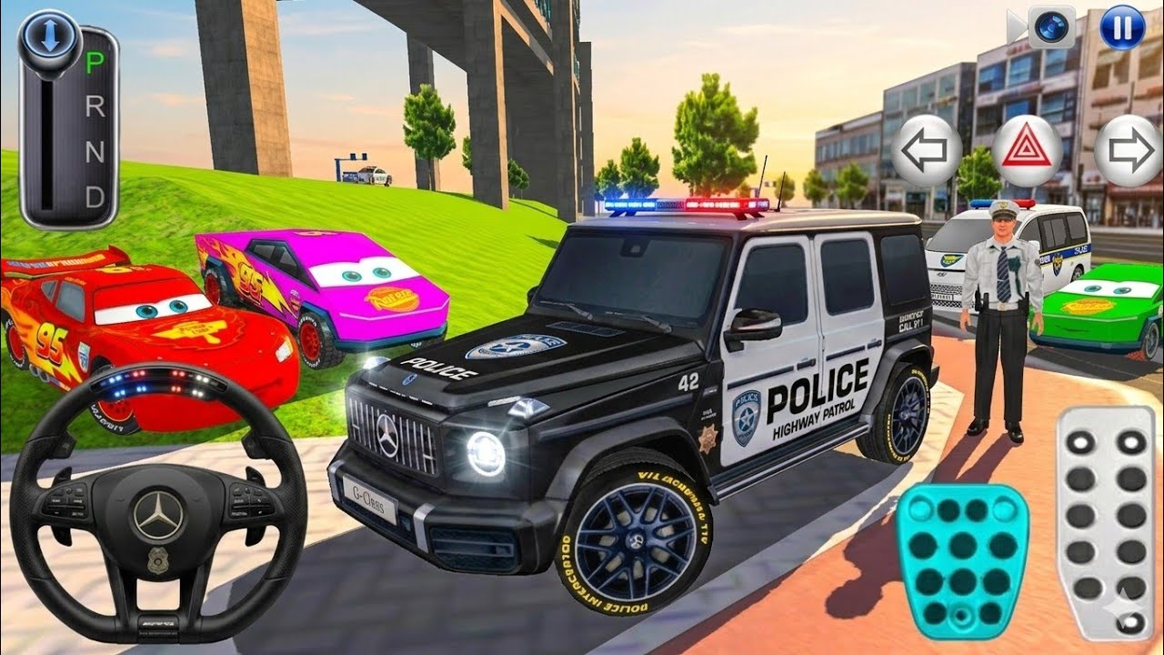 New US Police Mercedes G63 vs Lightning McQueen! - 3D Driving Class 2026 Android Gameplay