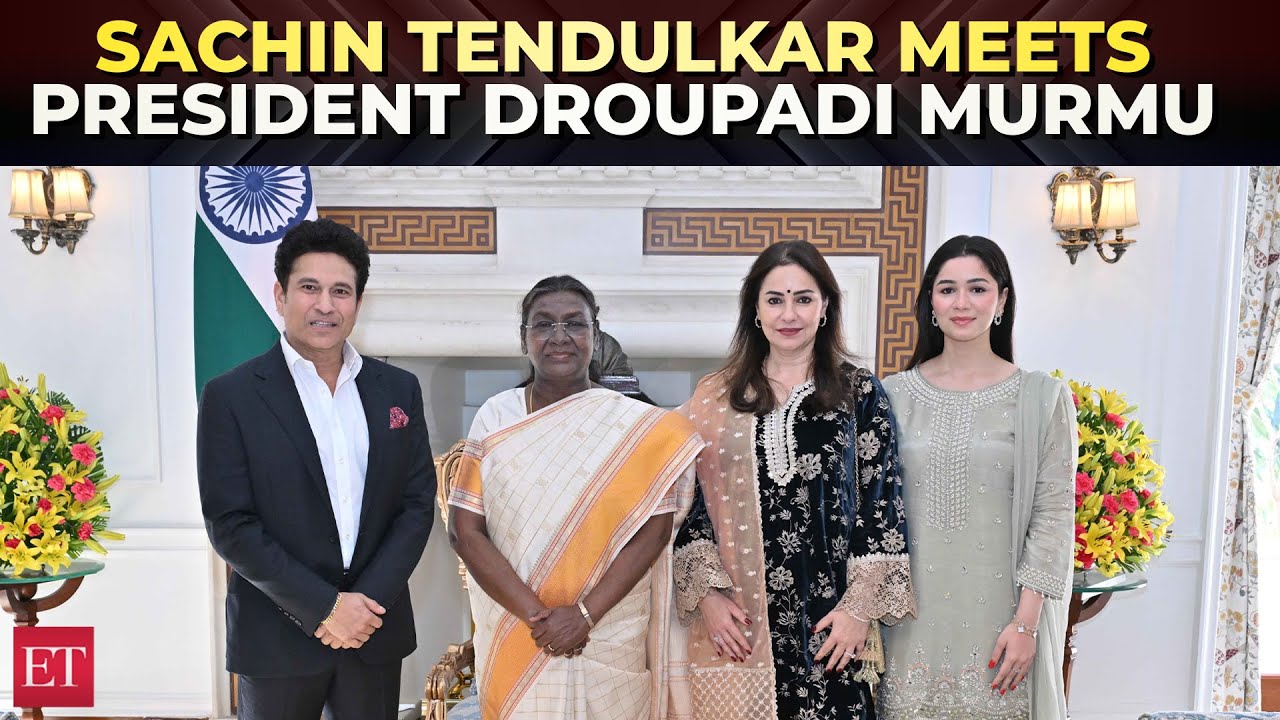 Sachin Tendulkar meets President Droupadi Murmu at Rashtrapati Bhavan