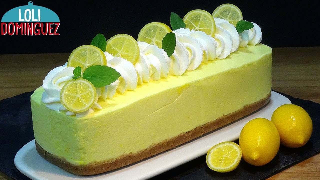 Tarta de limón sin horno, fácil y rápida - Recetas paso a paso, tutorial - Loli Domínguez