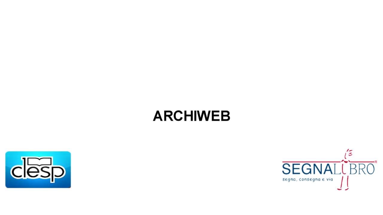 1 - Introduzione Archiweb - Tutorial Archiweb