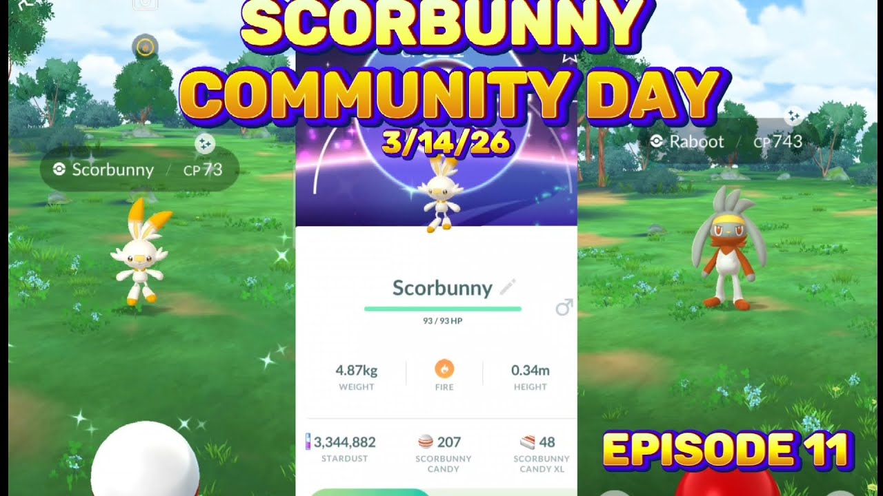 Scorbunny community day. Episode 11