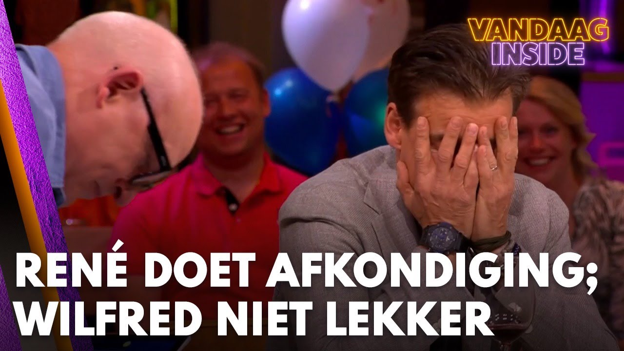 René doet afkondiging Vandaag Inside; Wilfred voelt zich niet lekker | VANDAAG INSIDE