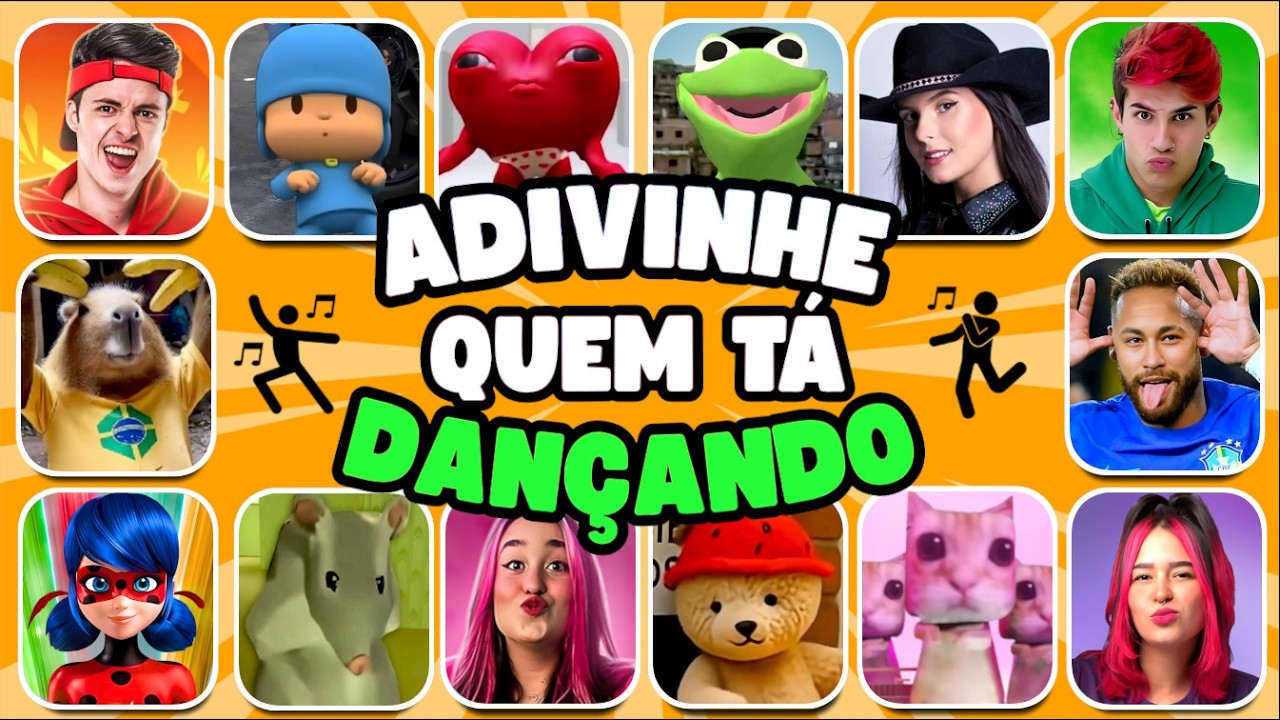 Adivinhe quem tá DANÇANDO 🕺🏻🎶 Enaldinho, Rato Milton, Bobbie Goods, Emilly Vick, Neymar, Lady Bug