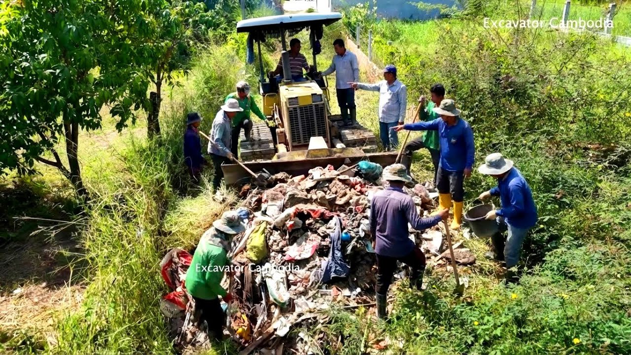 Fantastic Project Clearing Forest Lands By Skill Driver Bulldozer D20P Pushing Forest & Land & Grass