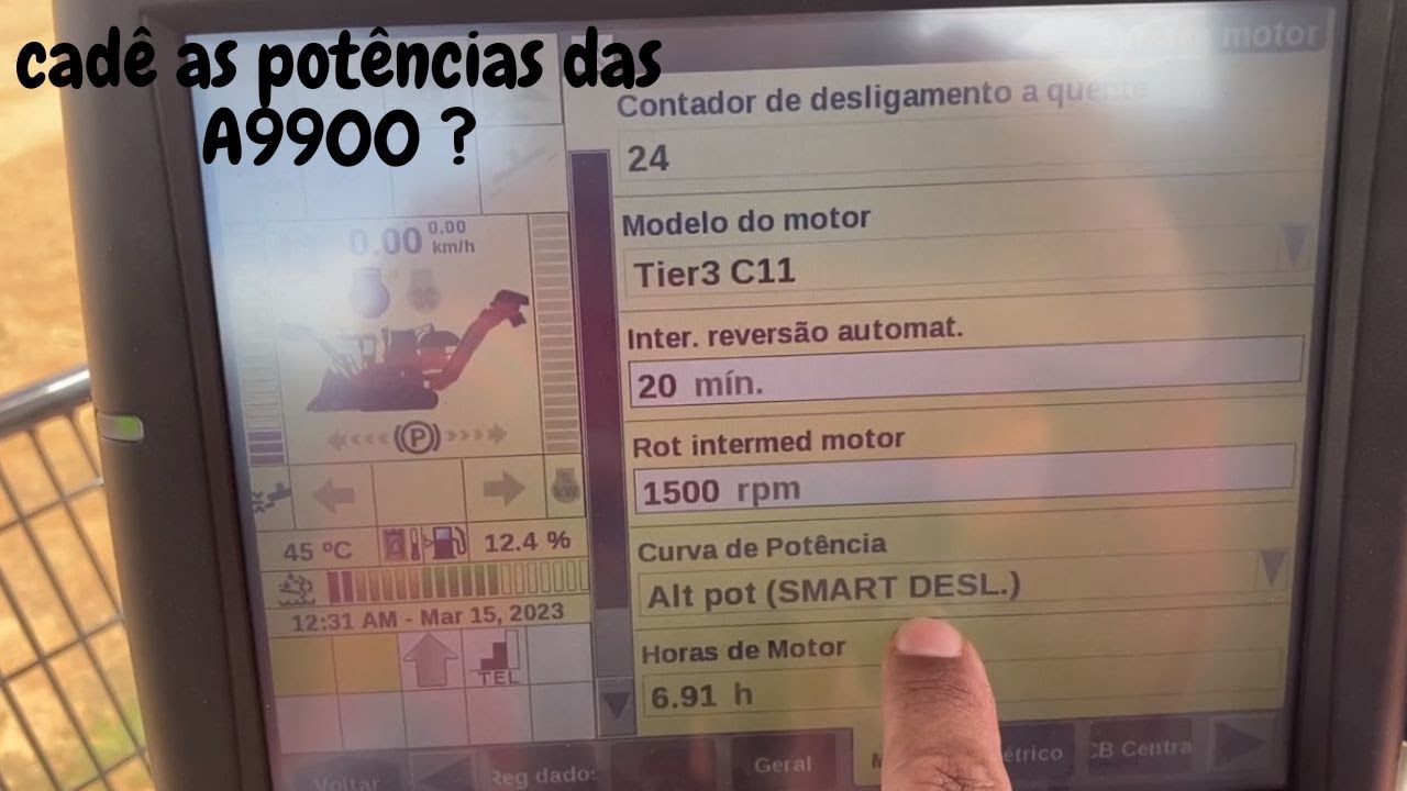A9900 cadê as curvas de potências das colhedoras A9900 ? veja !!!