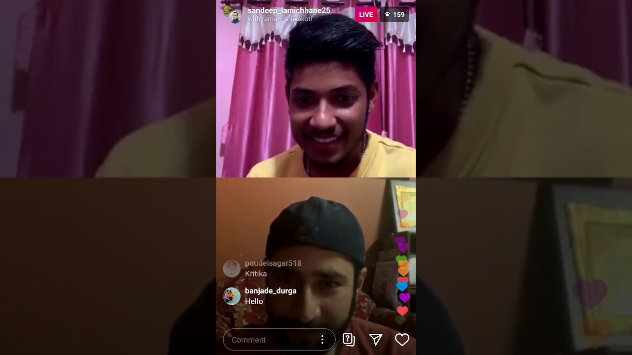 Sandeep Lamichhane's Funniest Live On Insta With Raman Shivakoti