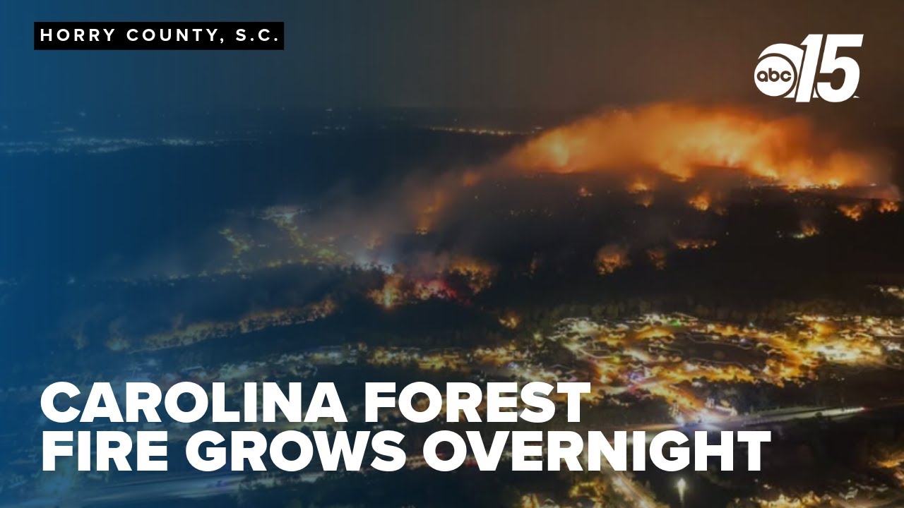 Carolina Forest Wildfire doubles from 600 to 1200 acres overnight