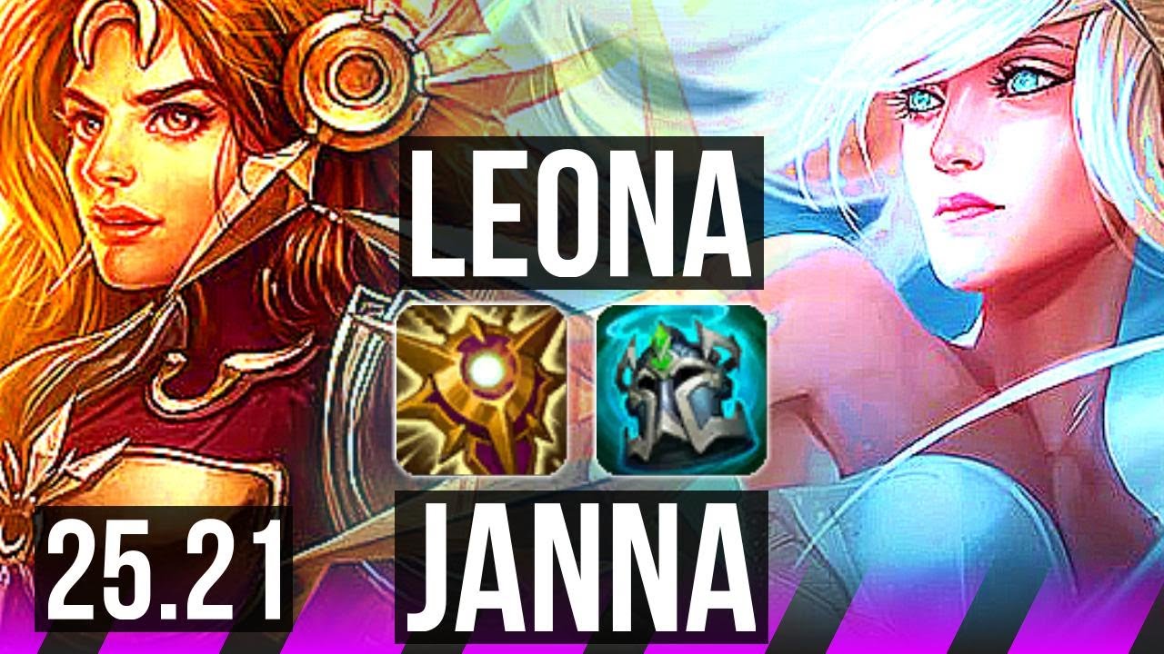 LEONA & Jinx vs JANNA & Kai'Sa (SUP) | EUW Grandmaster | 25.21