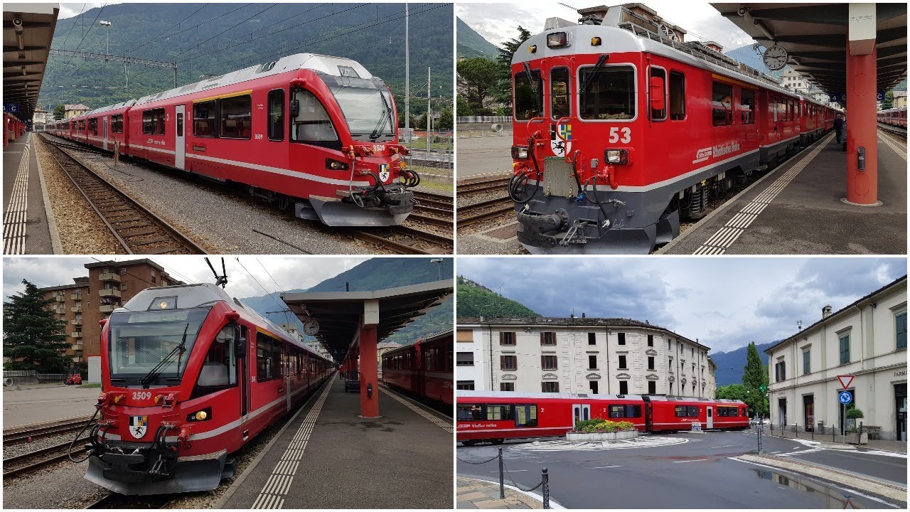 Tanti Treni a Tirano: Regionali, Bernina Express, Manovre