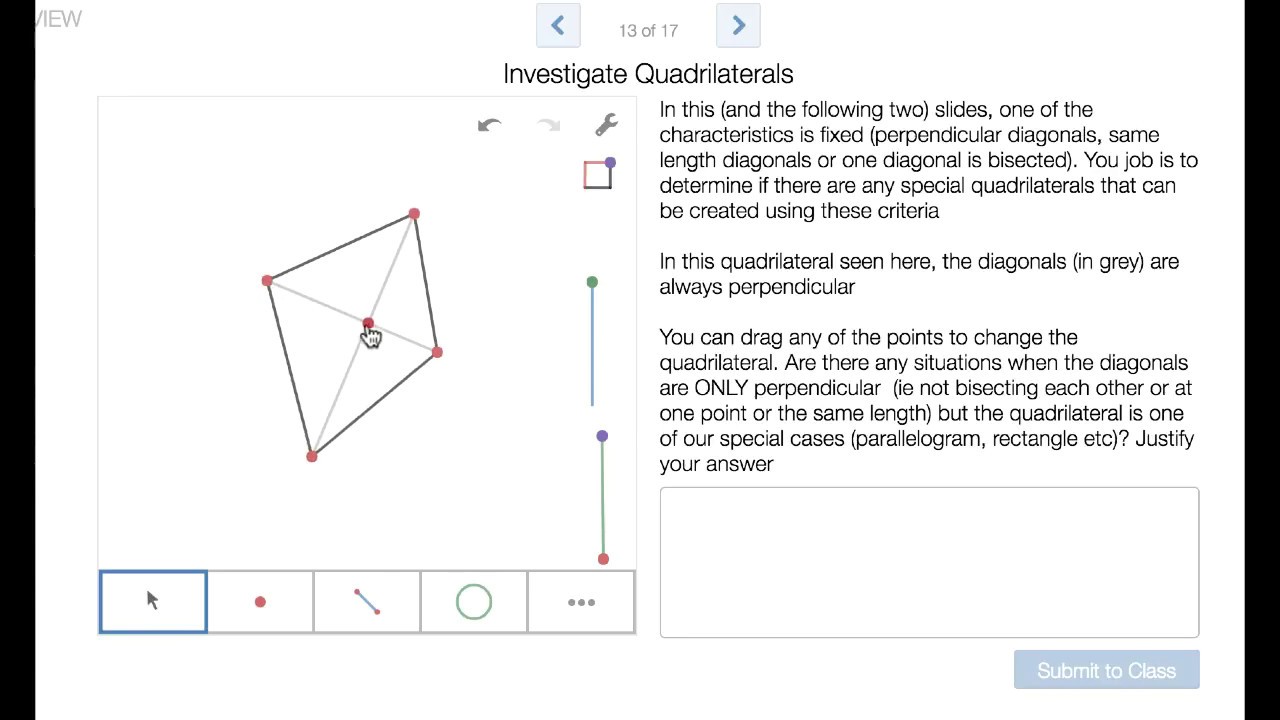Investigate Quadrilaterals with Desmos Geometry