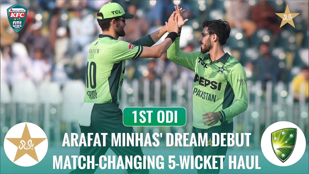 Arafat Minhas Grabs 5 Wickets on Debut 🌟| Pakistan vs Australia | Match 01 | ODI Series 2026 | MZE1K