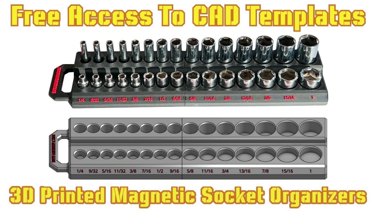 Free CAD Access for 3D Printed Magnetic Socket Organizers