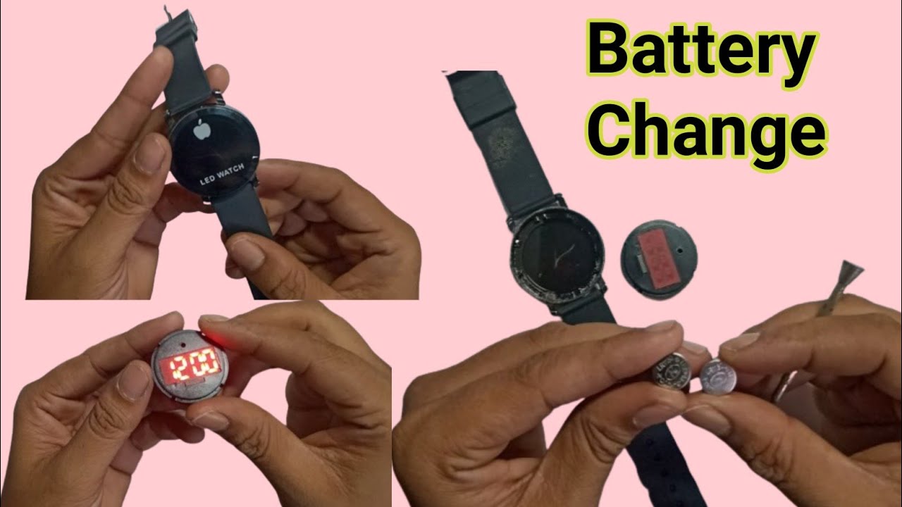 Led digital watch change battery | touch watch cell change