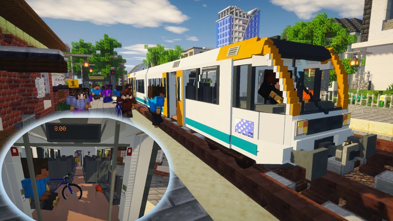 Train Ride through Bayville (Minecraft Map)