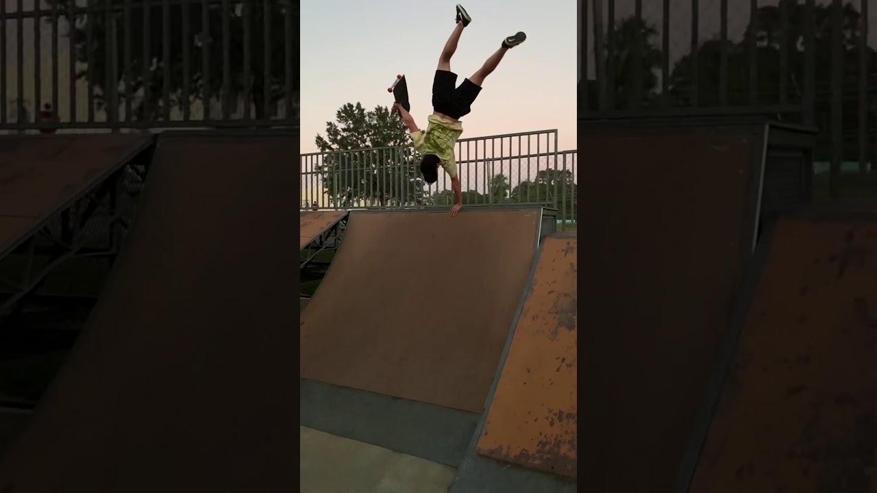 Gymnast plant on skateboard!!