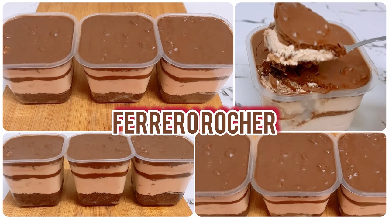 لو عندكم بواقي كيك هنعمل اكواب فيريرو روشيه بمنتجات محلية وطعم خطييييير 😍  Ferrero Rochor cups 😍