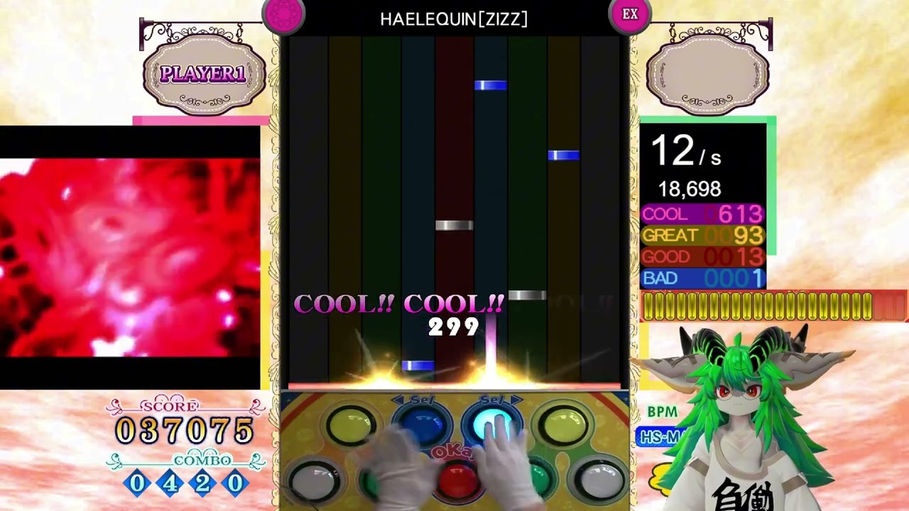 [pop'n music PMS] ●11 HAELEQUIN [ZIZZ] EXHARD CLEAR AAA