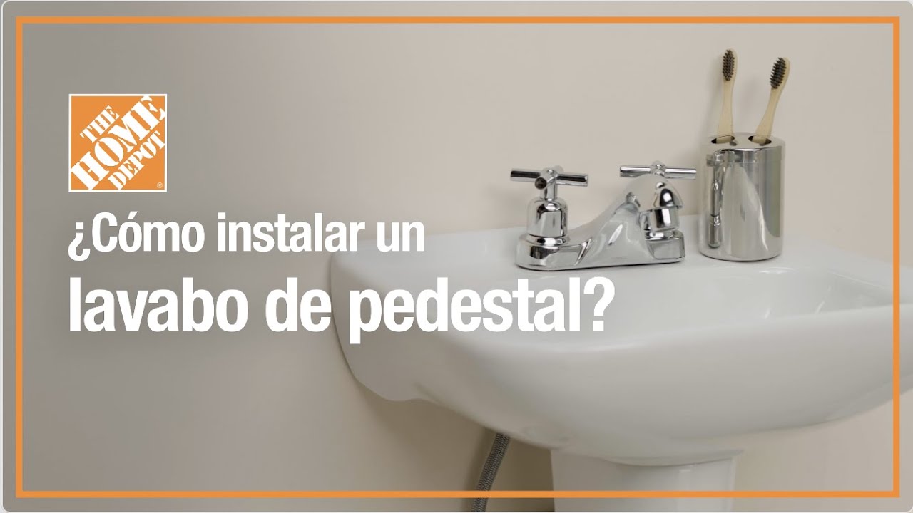 C&oacute;mo instalar un lavabo de ba&ntilde;o con pedestal - Paso a paso
