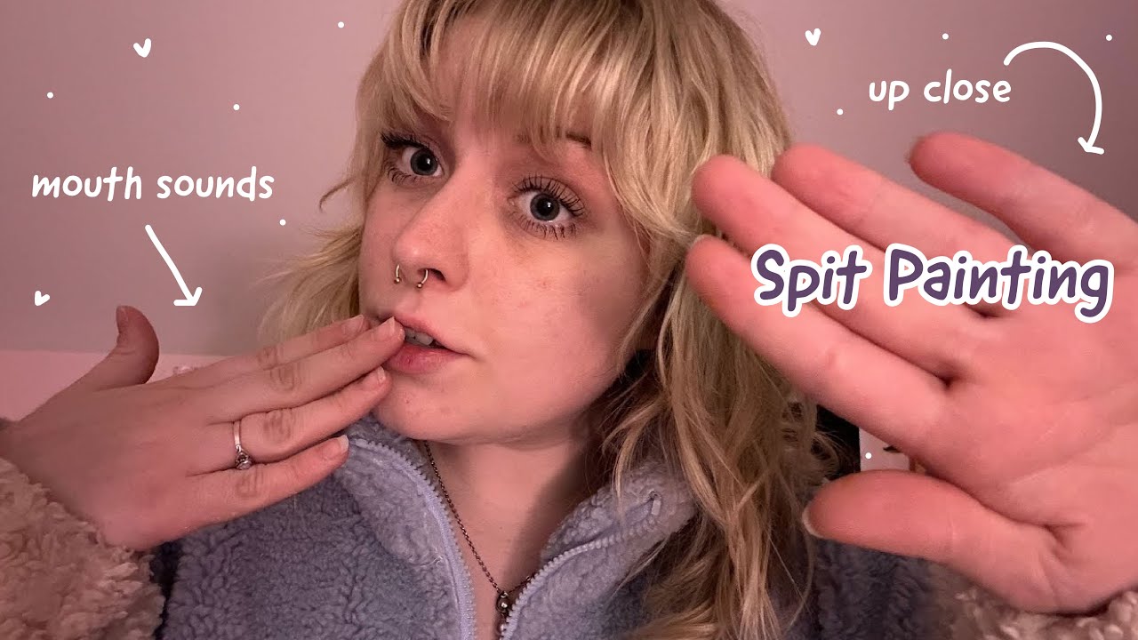 ASMR Fast LoFi Spit Painting 🖼️ ✨Intense Tingly Personal Intention and Mouth Sounds 🩷😴
