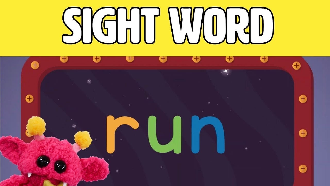 RUN - Let's Learn the Sight Word RUN with Hubble the Alien! | Nimalz Kidz! Songs and Fun!
