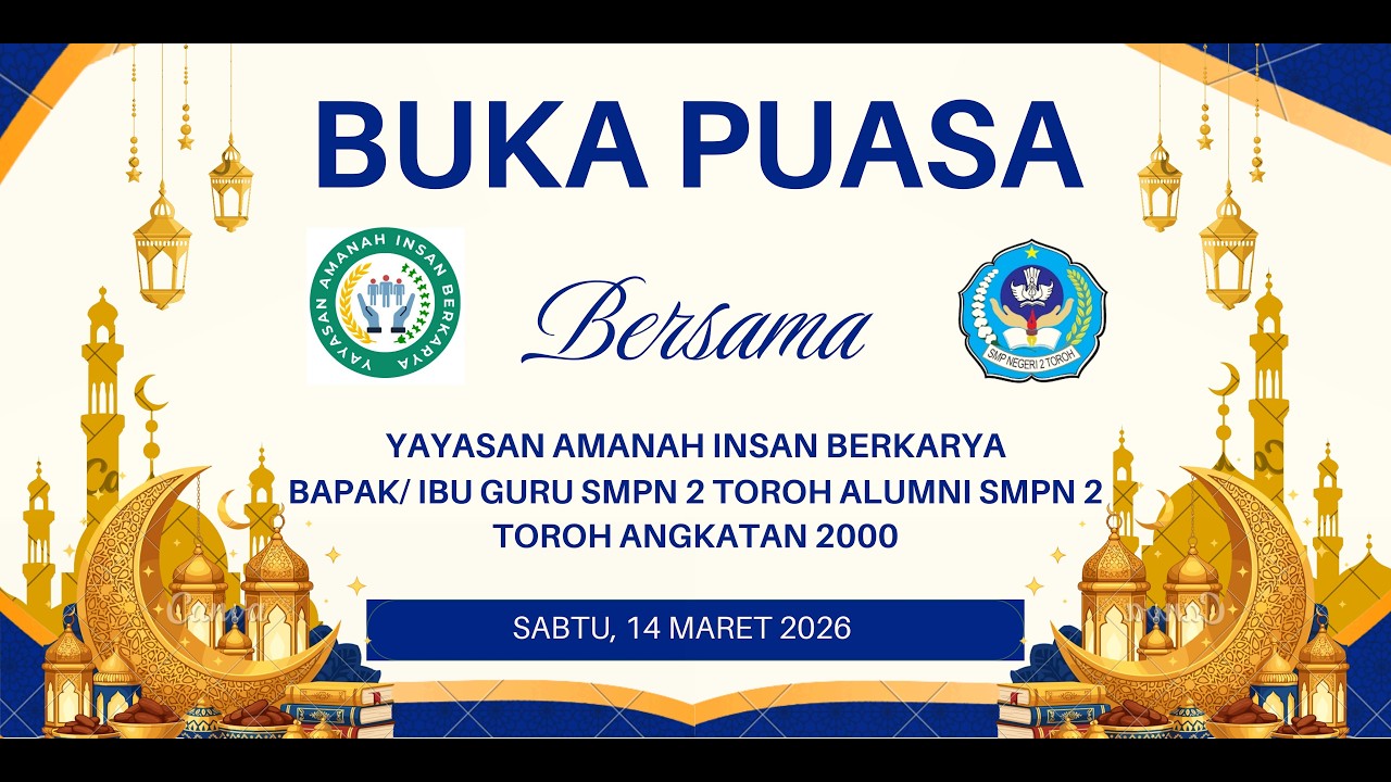 🔴🔴#live BUKBER & SILAHTURAHMI ALUMNI SMP N 2 TOROH Tahun 2000 BERSAMA BAPAK & IBU GURU