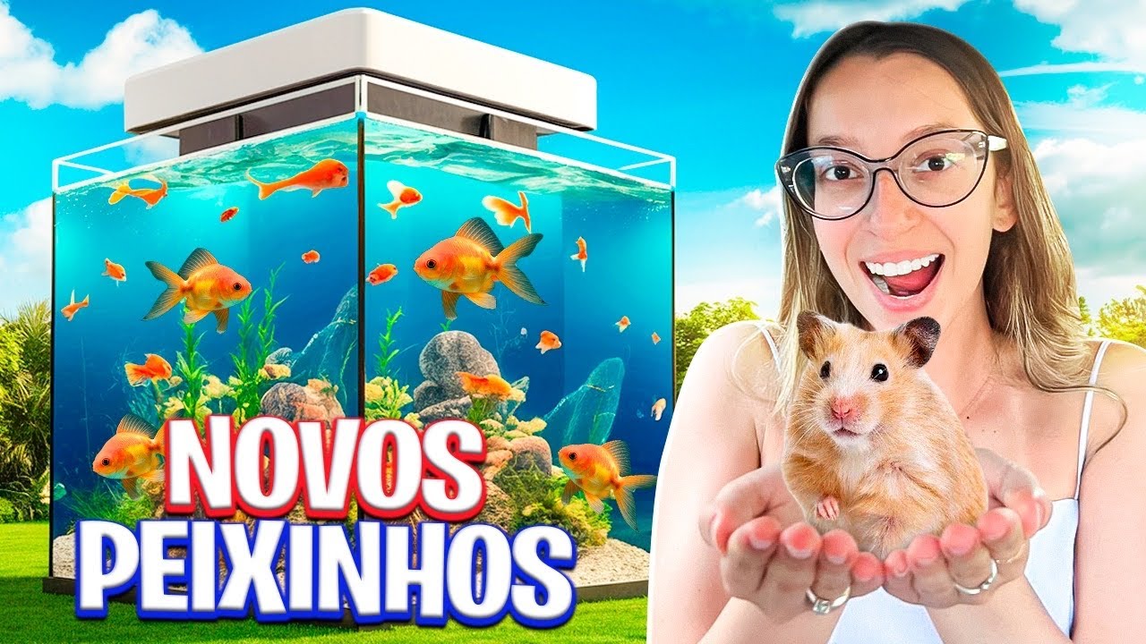 🐹🐠 VISITEI O HAMSTER e OS NOVOS PEIXINHOS DA MINHA AMIGA