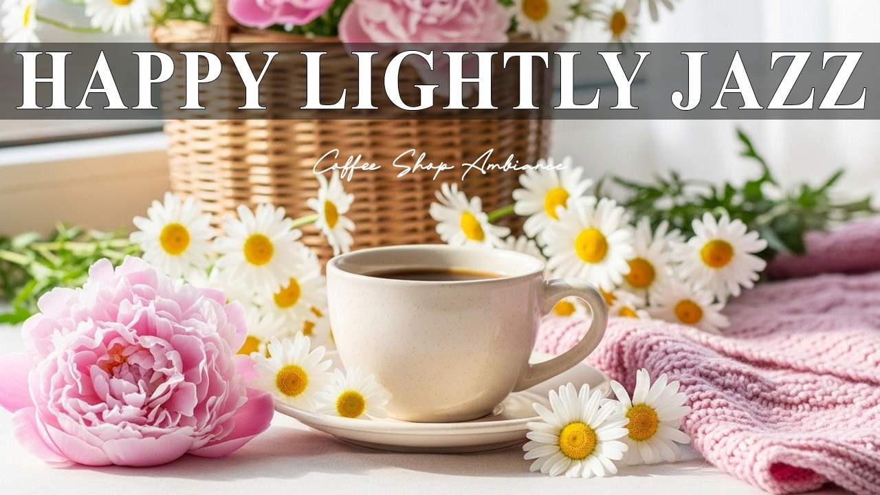 Happy Lightly Jazz☕Coffee Shop Ambiance~Sweet Bossa Nova Instrumental for Cheerful Moods.