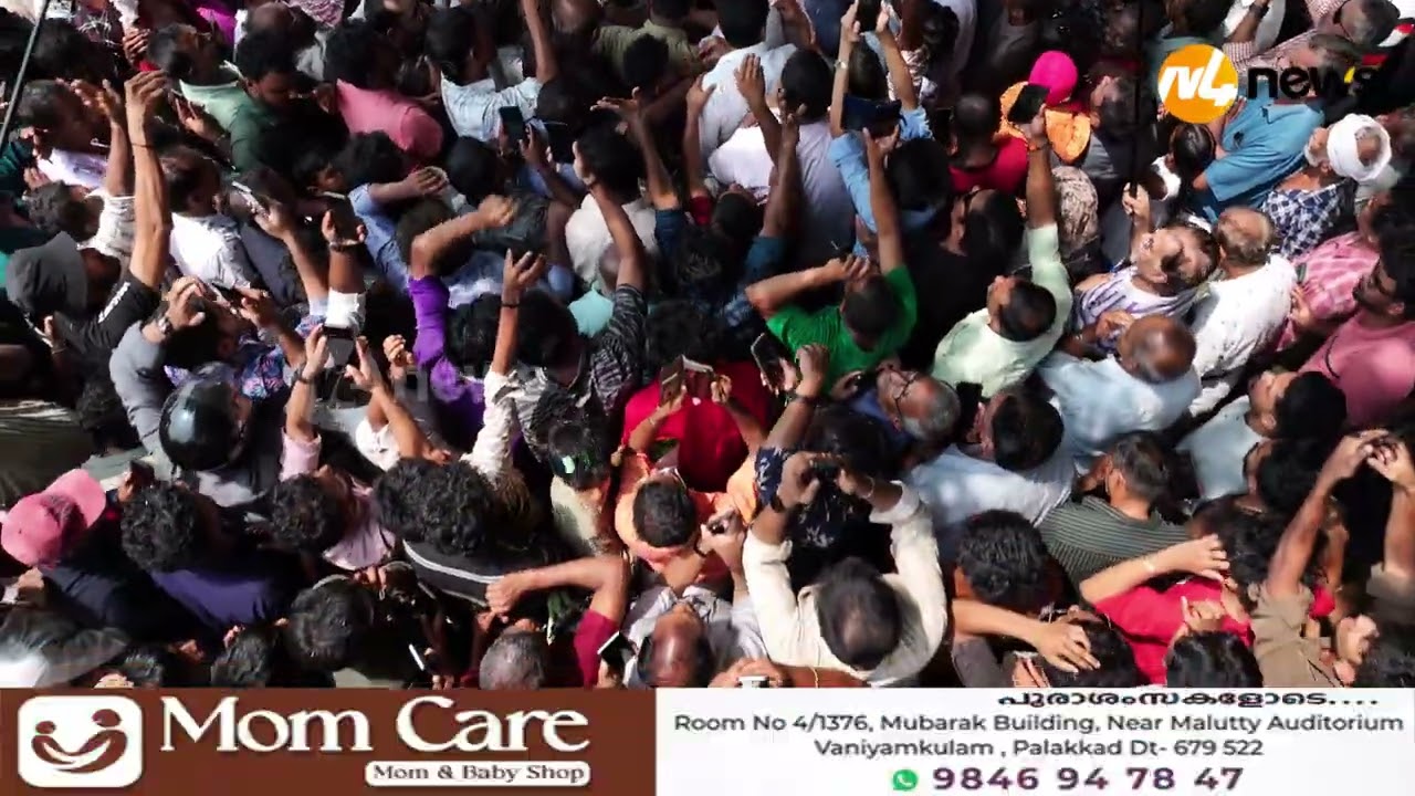 Aerial view of the horse's head-cutting ceremony at Chinakkathur Pooram, Ottapalam Desh