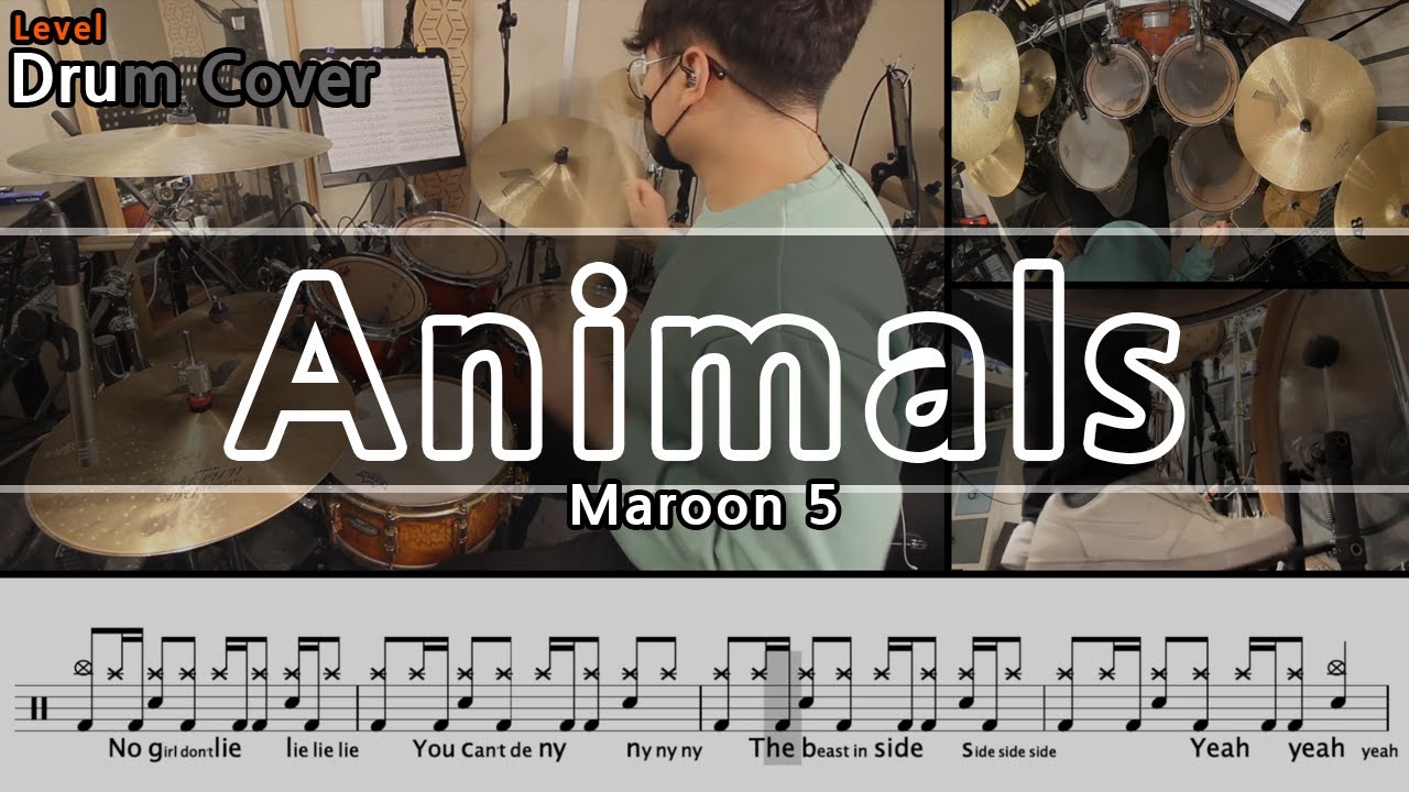 Animals - Maroon 5 Drum Cover & Drum score (드럼커버 & 드럼악보)