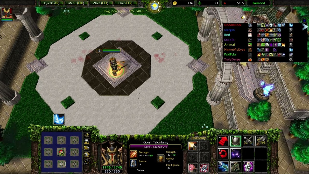 Balanced Hero Survival v0.76 - Draft - Win - bộ skill thiêu đốt