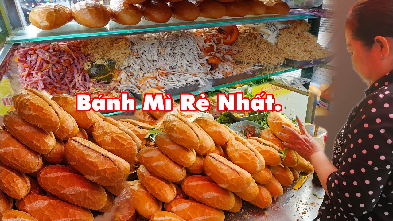 Xe bánh mì thịt rẻ nhất Sài Gòn 10k ổ khách nườm nượp nhiều khách đặt bánh mì số lượng lớn