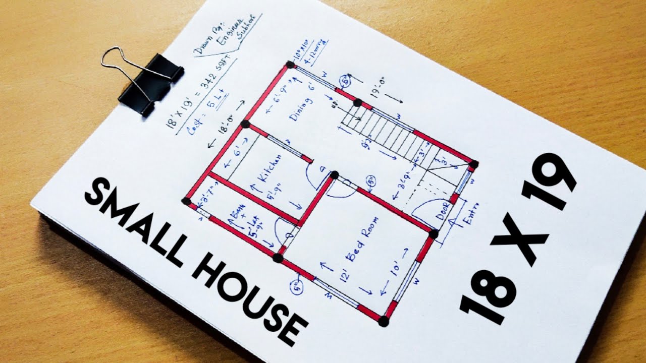 18 x 19 small house design II 18 x 19 ghar ka naksha II 18 x 19 house plan design