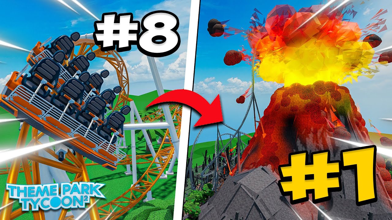 TOP 10 Rollercoasters in Theme Park Tycoon 2 Built By Thijmen0808!