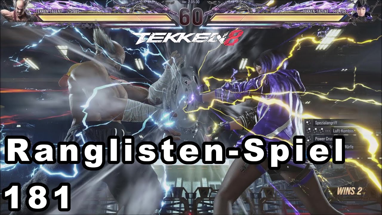 Tekken 8 Ranglisten Spiel 181  Kuroblade2   Heihachi  gegen TreLAK1asGr Reina