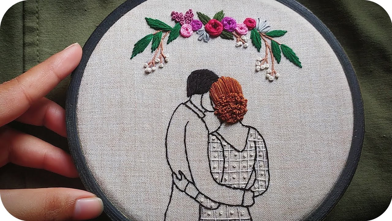 Amazing Couple love Embroidery Tutorial || Embroidery for Begginers || Let's Explore