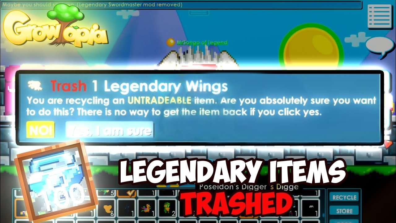 HACKER TRASH LEGENDARY ITEMS WORTH 150BGLS!?! | GROWTOPIA
