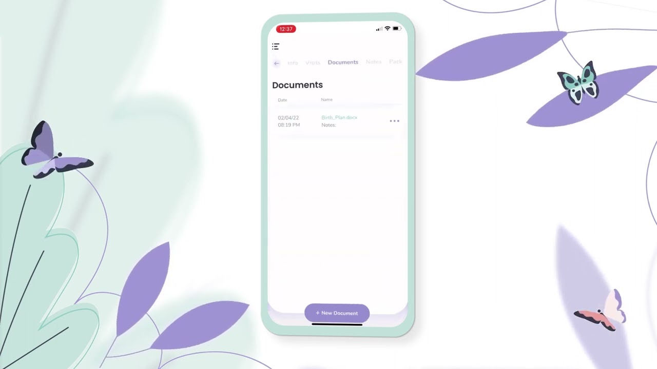 Doula Mobile App Software - BirthBase Walkthrough